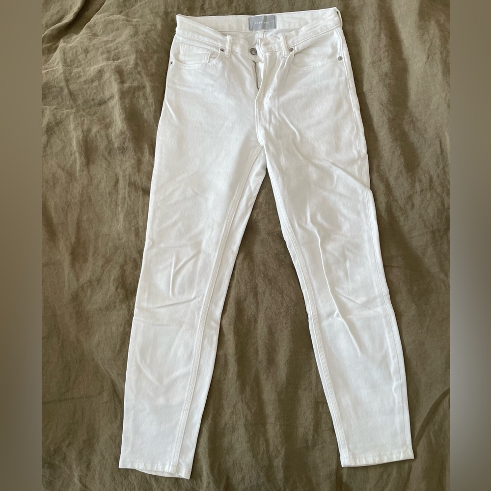 Everlane High Rise Skinny ankle Jean in Bone sz26
